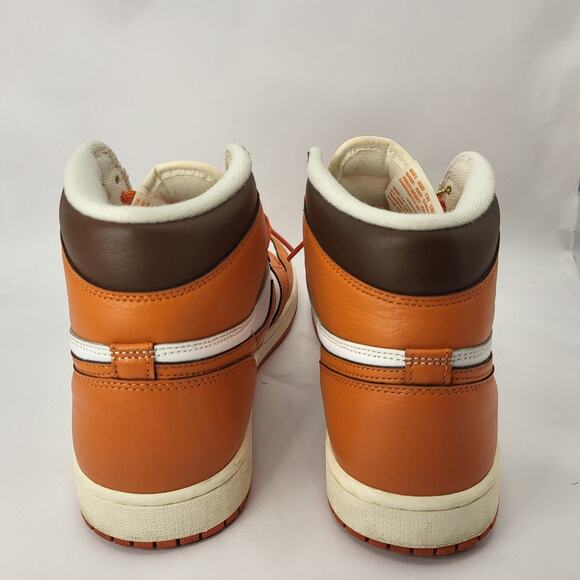 Nike Air Jordan 1 Mid White and Orange Men\'s Athletic Shoes main image 4